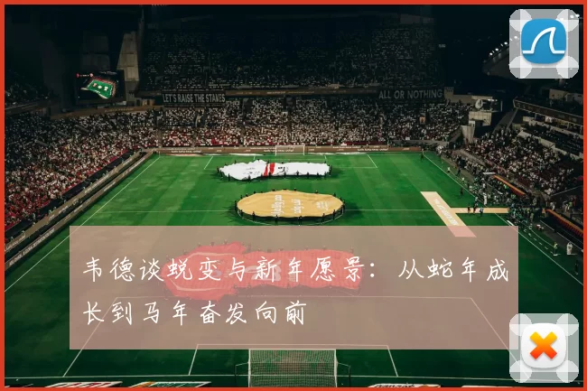 韦德谈蜕变与新年愿景：从蛇年成长到马年奋发向前